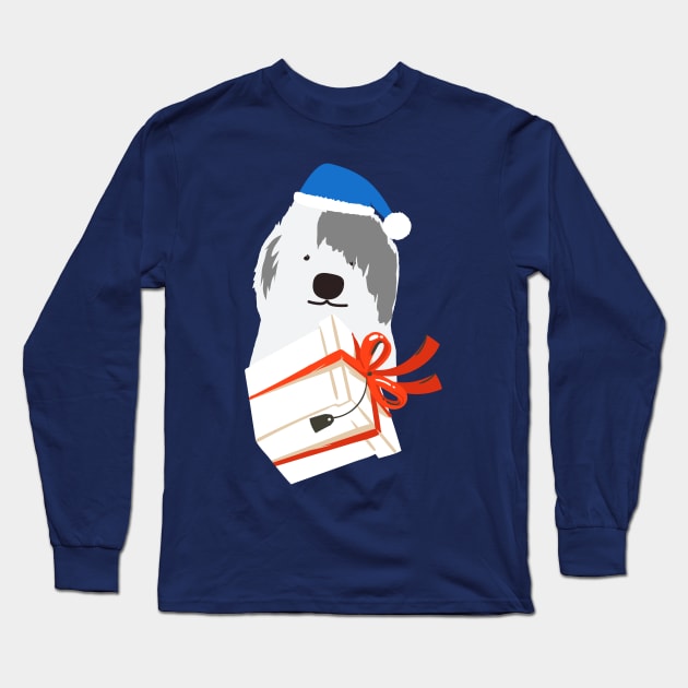 Shaggy Dog Christmas Gift Long Sleeve T-Shirt by BeLightDesigns